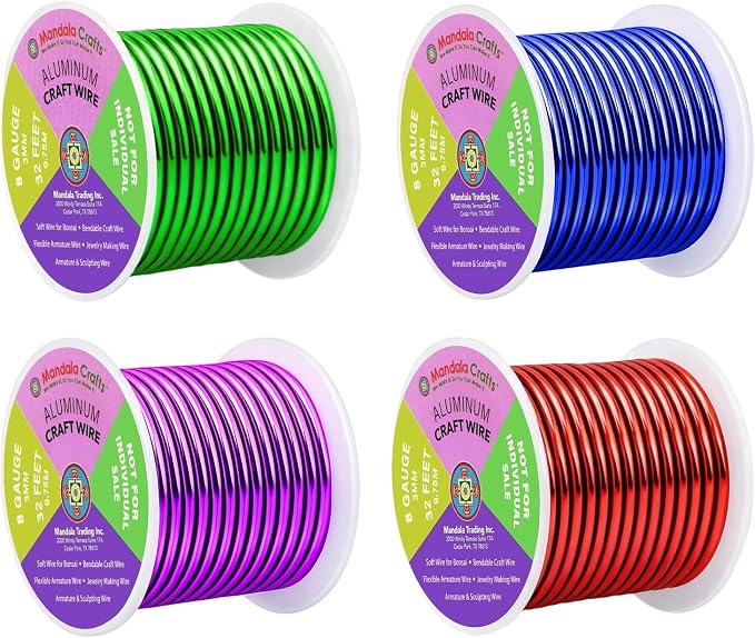 Mandala Crafts 8 Gauge Anodized Aluminum Craft Wire by MandalaCrafts