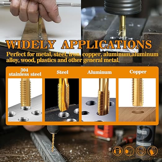 M14x1.5 Tap and 12.5mm Drill Bit Kit, M2 HSS Metric Drill and Tap Set, Combination of Drill and Tap Kit for Metal