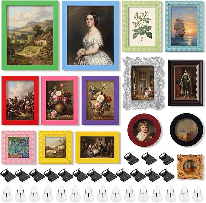 Kathfly 15 Pack Vintage Picture Frames - Image 8