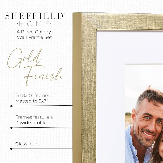 Sheffield Home 4 Piece Gallery Wall Frame Set, 8x10 Inch - Image 2