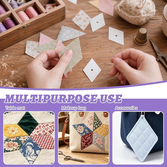 400 PCS Paper Piecing 1", Diamond Quilting Templates - Image 5