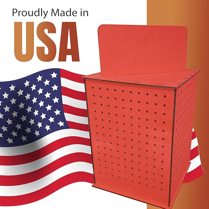 TORCHED DISPLAYS Rotating Pegboard Display… (Red)