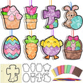 Eersida 32 Sets Easter Suncatcher Craft Kit, Easter Window Art Crafts by Eersida