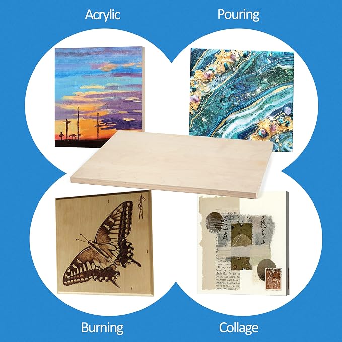 Falling in Art 2 Pack 18x24 Unfinished Birch Wood Panels Kit - Image 3