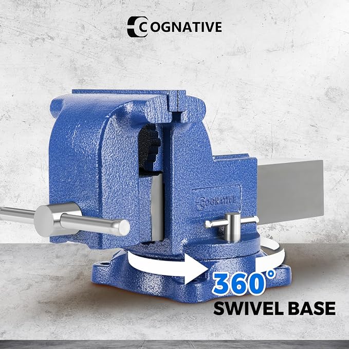 6" Heavy-Duty Bench Vise 13200LBS Stronger Clamping Force Ductile Iron Bench - Image 4