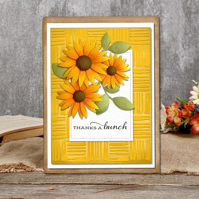 Threetols Stripe Embossing Folder, Wood Stick Background Embossing Folder - Image 3