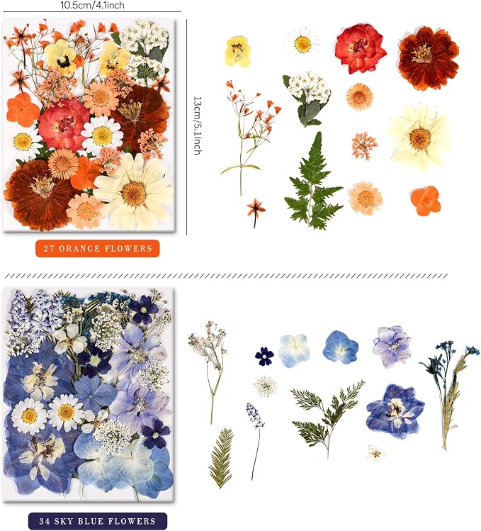 110+PCS Pressed Flowers for Resin molds Real Dried Flower Leaves for Resin - Image 2