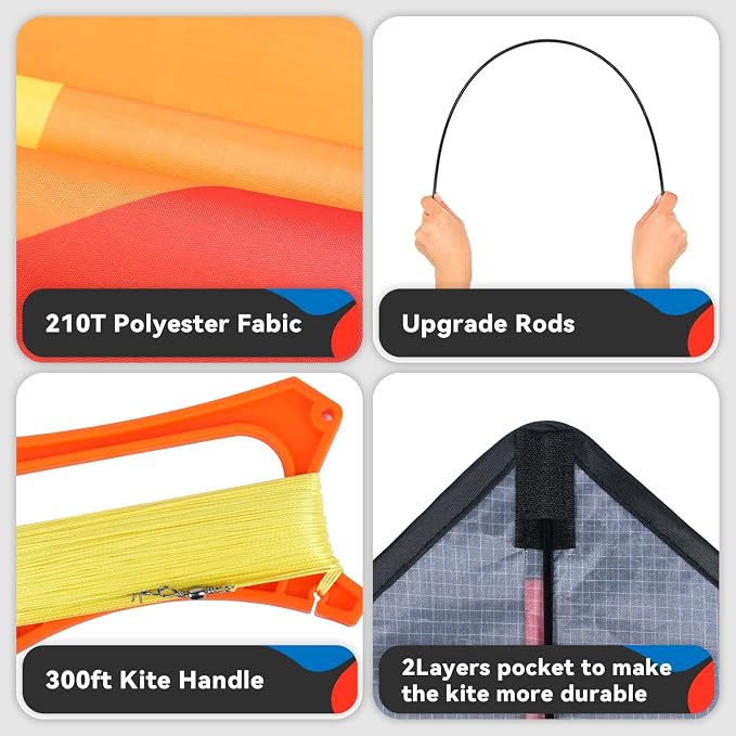 Delta Kite Set for Kids and Adults, Extremely Easy to Launch for Beginners - Image 4
