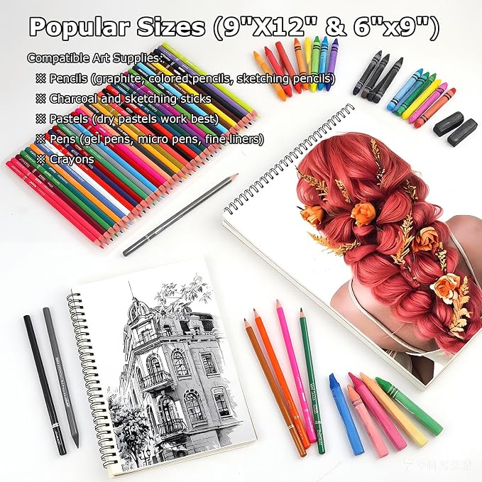 Drawing Pad for Kids, Sketch Pads 50 Sheets, Drawing Paper for Kid 9-12 - Image 3