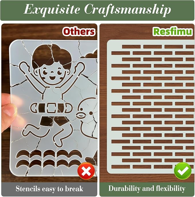 Texture Stencils for Crafts Reusable 16Pcs Stencils | DIY Art Painting Stencil - Image 3