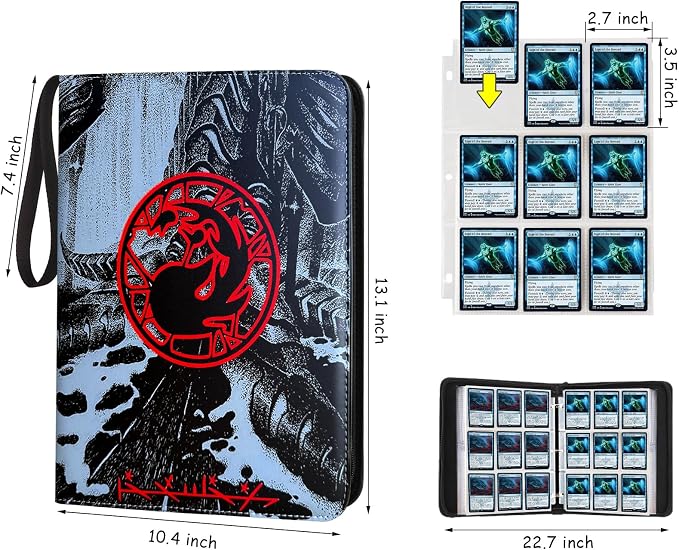 9 Pocket Card Binder, 720 Double Sided Pocket Trading Card Binder, Premium PU - Image 2