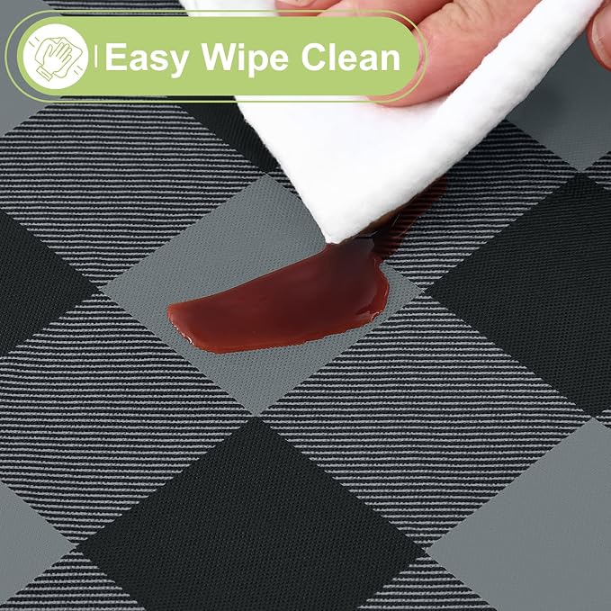 Smiry Rectangle Table Cloth, Waterproof Vinyl Tablecloths - Image 3