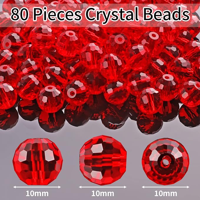 Crystal Glass Beads for Jewelry Making, 10 mm, Sparkly and Shiny, - Image 2