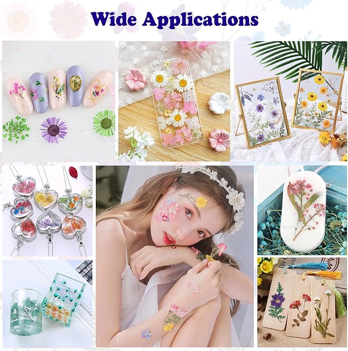 86Pcs White Pressed Dried Flowers Real Natural Leave - Image 6