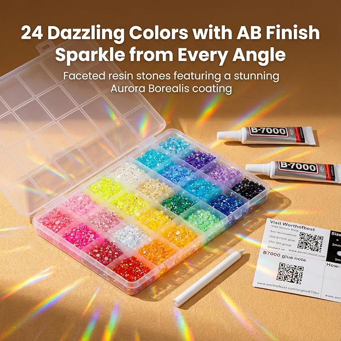 4500PCS 5MM 24 Colors Rhinestones - Image 3