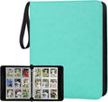 GERMUN 3 Ring 9 Pocket Zipper Card Binder, 720 Double Sided Standard PU Trading by GERMUN
