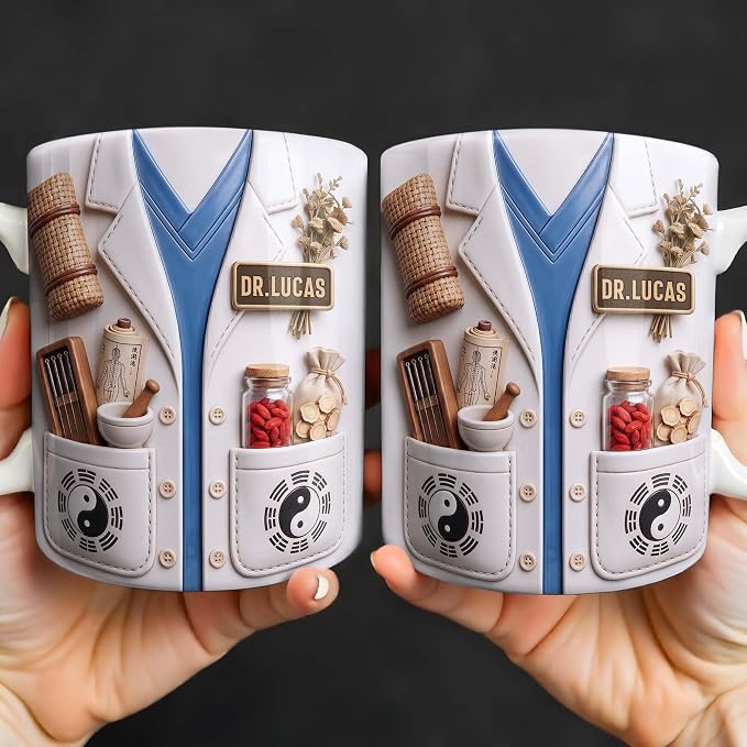 Personalized Traditional Medicine Doctor Mug, Unique Acupuncture Herbal Gift - Image 4