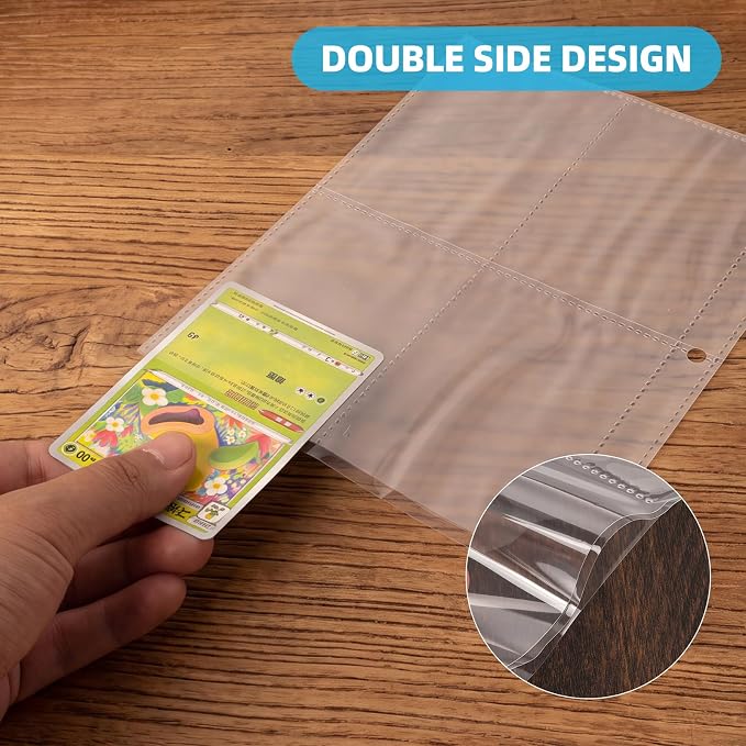 50 Pack 400 Pockets Card Binder Sleeves - Image 3
