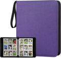 GERMUN 3 Ring 9 Pocket Zipper Card Binder, 720 Double Sided Standard PU Trading by GERMUN