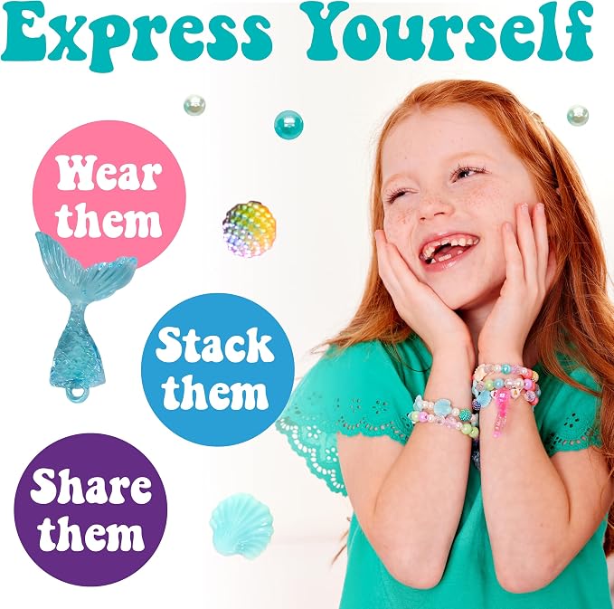 Creativity for Kids Mermaid Bead Jewelry Jar: Create 40+ Friendship Bracelets - Image 4