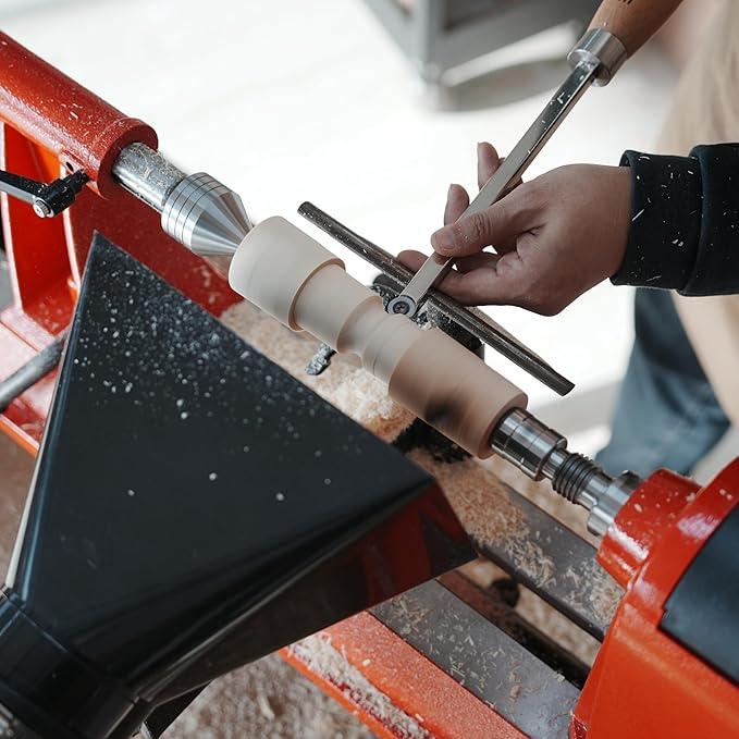 Overall length: 23 3/4" Carbide Tipped Finisher Chisel For Woodturning, Beech handle length: 15 1/2", Tool bar length: 8 1/4", Tool bar thickness: 1/2" Square, with 15 * 2.5mm-30°TCT ROUND BLADE