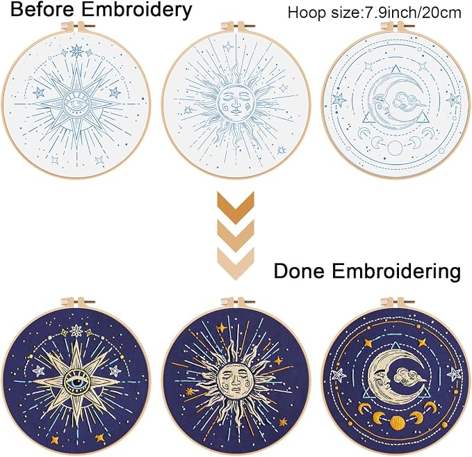 Louise Maelys 3 Set Tarot Embroidery Kits - Image 3