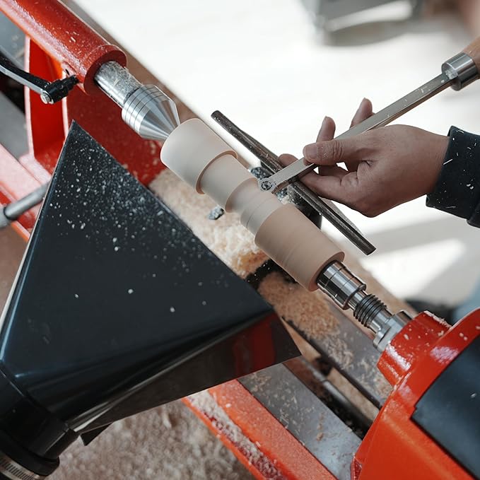Overall length: 23 3/4" Carbide Tipped Finisher Chisel For Woodturning, Beech handle length: 15 1/2", Tool bar length: 8 1/4", Tool bar thickness: 1/2" Square, with 15 * 2.5mm-30°TCT ROUND BLADE