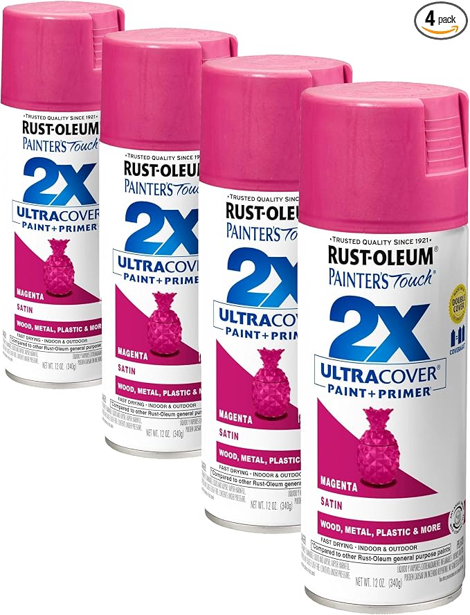 Rust-Oleum 334087 Painter's Touch 2X Ultra Cover Spray Paint, 12 oz, Satin by Rust-Oleum