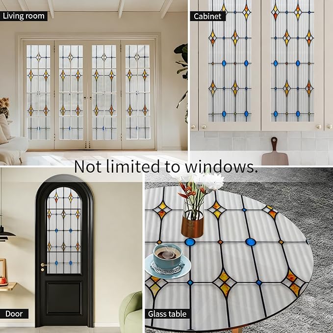VELIMAX Reeded Glass Window Film, Window Privacy Film, Frosted Glass Window - Image 6