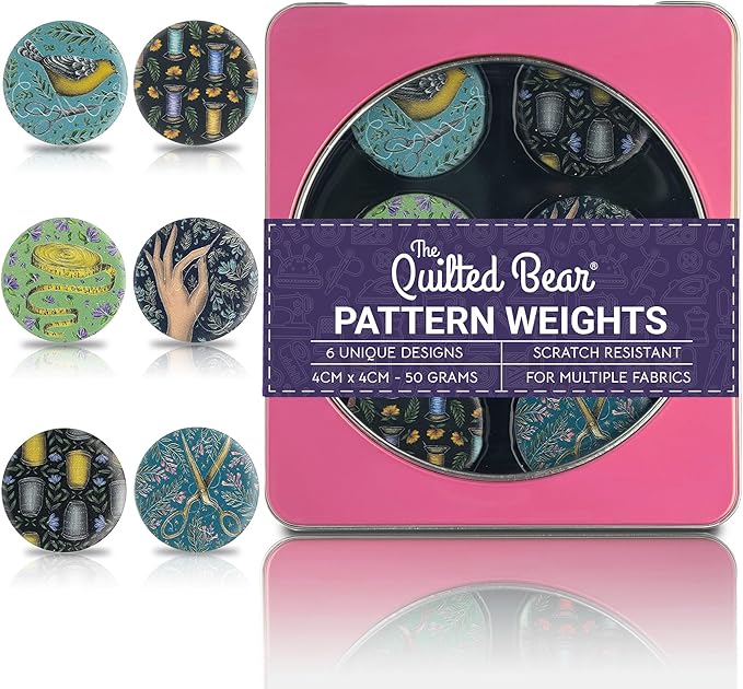 The Quilted Bear Pattern Weight Set – Scratch-Resistant Fabric Weights by TheQuiltedBearsProducts