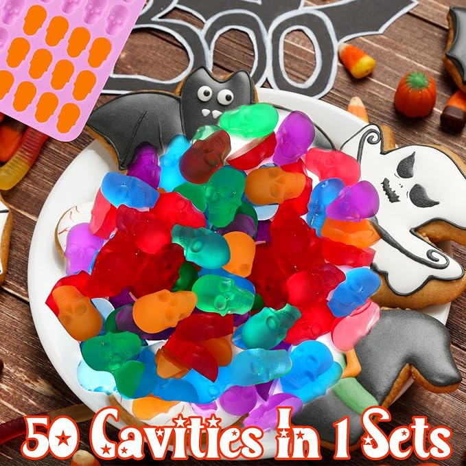 Palksky Skull Gummy Silicone Mold Sugar Chocolate Candy Molds, Skull Silicone - Image 6