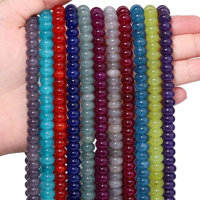 Songxi 5x8mm Natural Rose Chalcedony Stone Rondelle Beads, Gemstone - Image 8