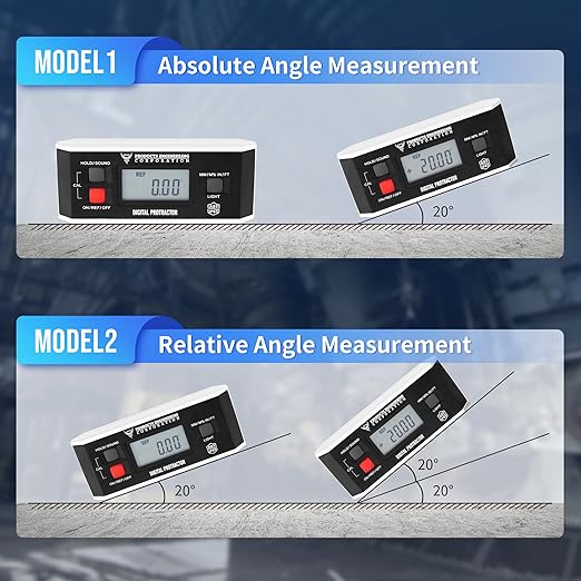 Digital Inclinometer, 360° Protractor Angle Finder Level, Magnetic V-Groove Base Protractor with Large Backlit LCD Display, High-Precision Meter Tool for Machining, Woodworking & Construction