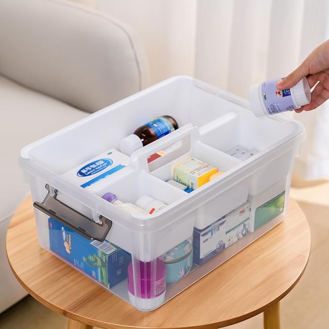 Citylife 17 QT Clear Craft Organizers and Storage Box - Image 6