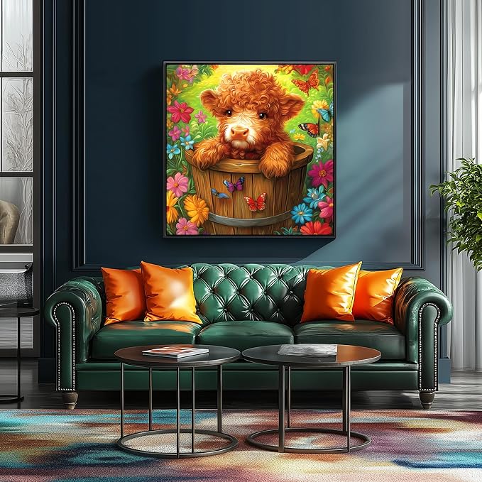MINIWAN Funny Highland Cow 500 Piece Jigsaw Puzzle - Image 4