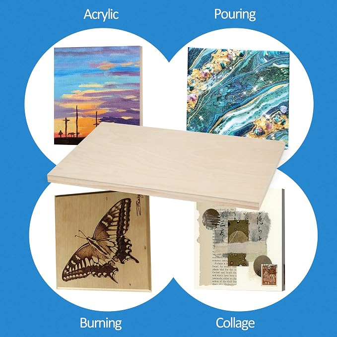 Falling in Art 2 Pack 13x19 Unfinished Birch Wood Panels Kit - Image 2
