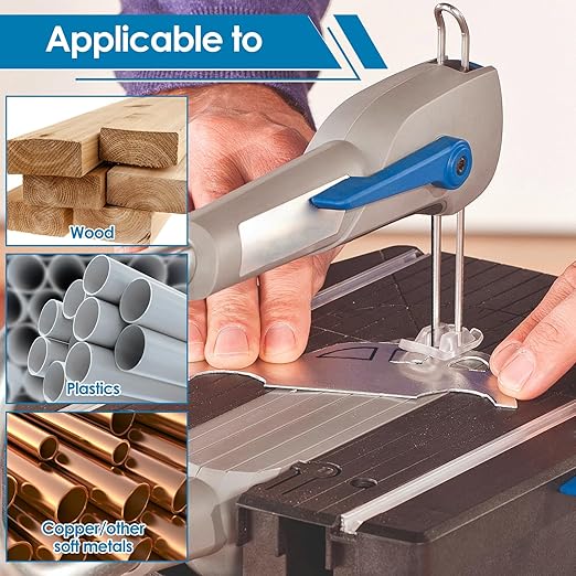 25Pcs Scroll Saw Blade Set, 6-1/2inch High Carbon Steel Coping Saw Blades(10TPI/15TPI/18TPI/24TPI/28TPI), Clean Cut Scroll Saw Blade Pin End Replacement for Cutting Wood Plastic Metal Leather
