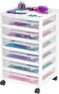 IRIS USA Fits 12" x 12" Paper, 6-Tier Scrapbook Rolling Storage Cart by IRISUSA