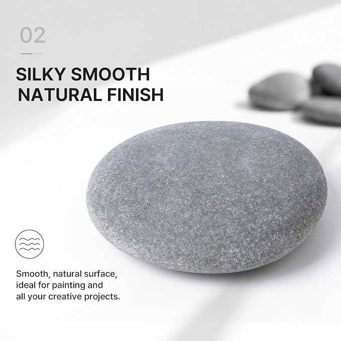 ROCART 100 PCS Large 2.15-3.35" Smooth Natural River Rocks - Image 3