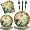 Qyeahkj 100 Pcs Bug Party Plates Napkins Supplies, Spring Summer Ladybugs Bee by Qyeahkj