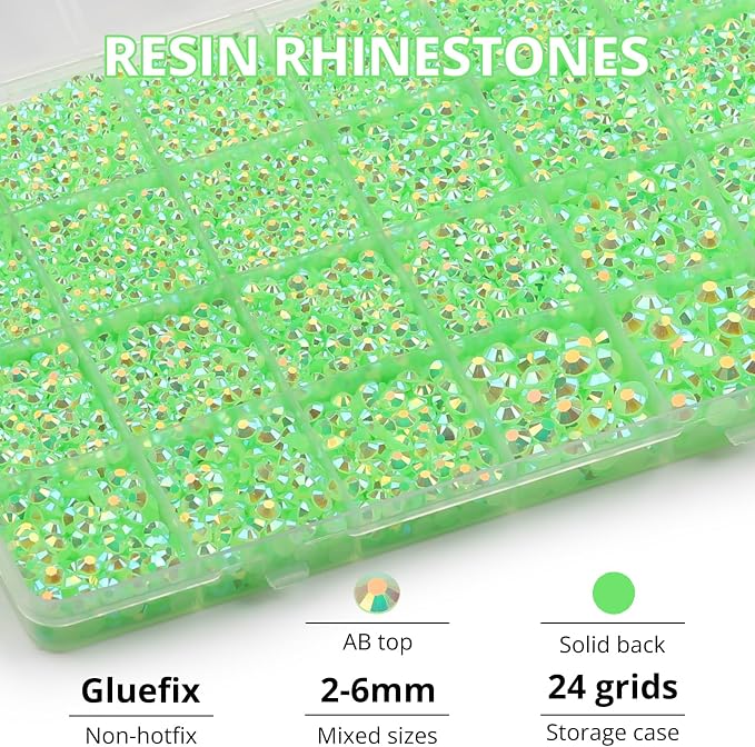 31000Pcs Lime Green Rhinestones - Image 3