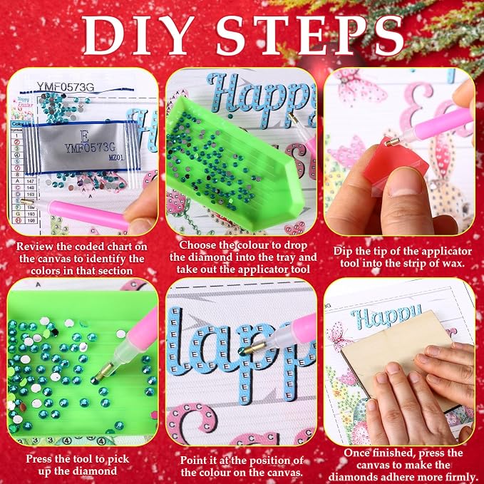 Trandraft 13 Pcs Summer Interchangeable Seasonal Diamond Art Kits - Image 4