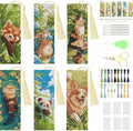 NEGEKFKX 6 Pcs Animal Cross Stitch Bookmark Kit by NEGEKFKX