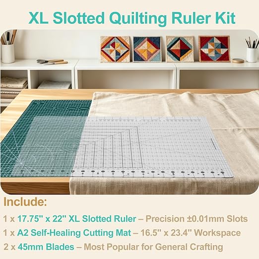 Slotted Quilting Ruler 17.75" x 22" - Image 2