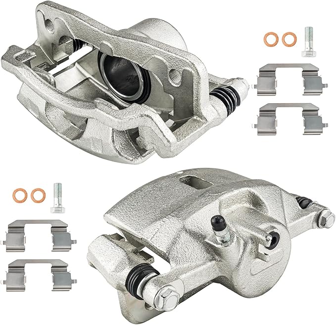 Torchbeam 2PCS Front Driver and Passenger Side Brake Caliper For Honda for 2006-2011 Civic 1.8L, 2001-2005 Civic 1.7L, 1996-2000 Civic 1.6L, Insight, Disc Brake Caliper Assembly # 19B1832+19B1833