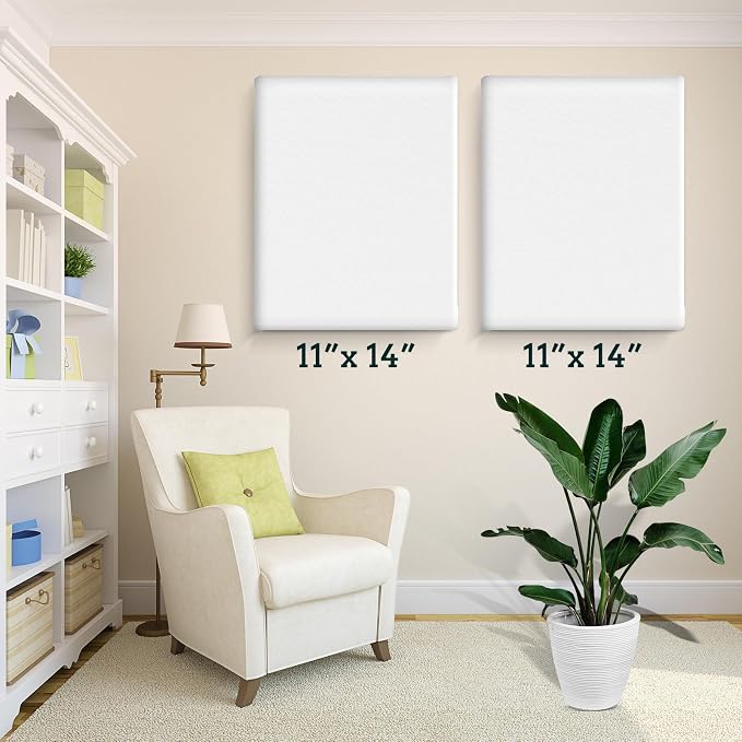 ESRICH 11x14 Canvases for Painting, 24 Pack Blank White Canvases for Painting - Image 6