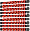 ALOANES 9 PC ABS Socket Organizer, 3/8 inch, Drive Socket Rail Holders, Heavy Duty Socket Racks, Black Rails with Red Clips