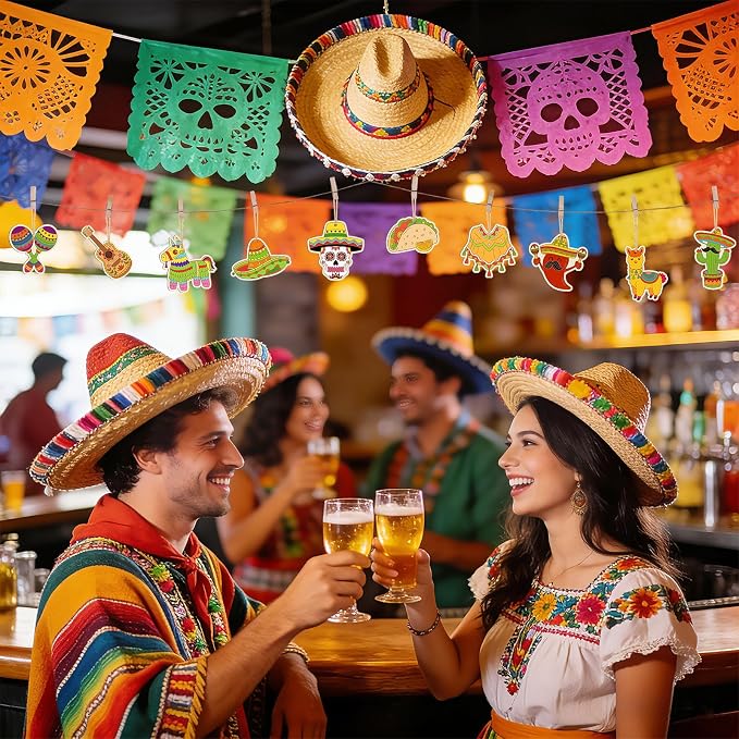 80PCS Wooden Cinco De Mayo Crafts Decorations Mexico Crafts - Image 6
