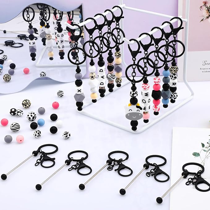 Tondiamo 24 Pcs Beadable Keychain Bars Bulk Beads - Image 6
