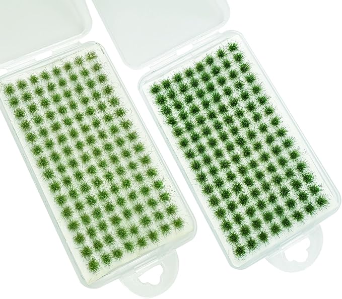 Woohome 208 PCS Static Grass Tuft Green Terrain Kit - Image 2